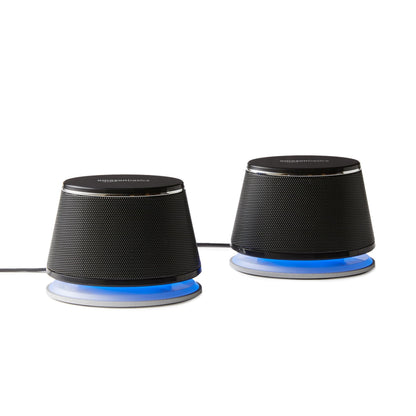 Amazon Basics 3.9" Stereo 2.0 Multimedia Speakers USB-Powered Surface Mount Black Model V620BLACK