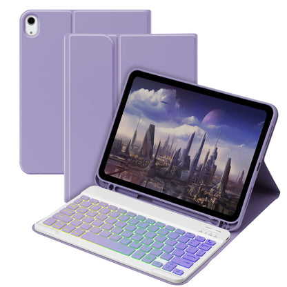 GOKOCO Keyboard Case for iPad 10th 10.9 inch (A2696/A2757/A2777), iPad 11th A16 2025 (A3354/A3355/A3356), Wireless, Battery Powered, QWERTY, Purple