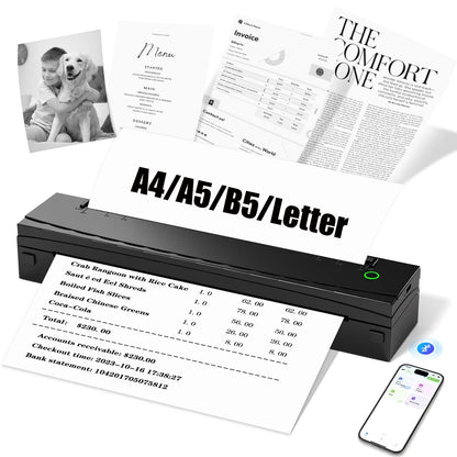 NDYIN Portable Thermal Printer D80 Monochrome 203 dpi