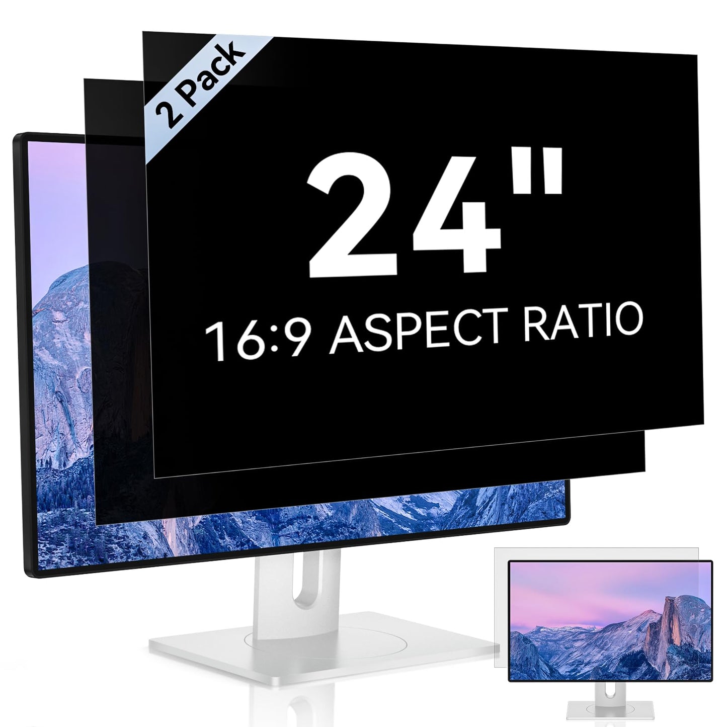 Mamol 24 Inch Computer Privacy Screen for 16:9 Aspect Ratio Anti-Glare Filter