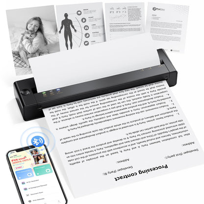 TATTMUSE 8.5" Portable A28U 203DPI Thermal Printer Monochrome