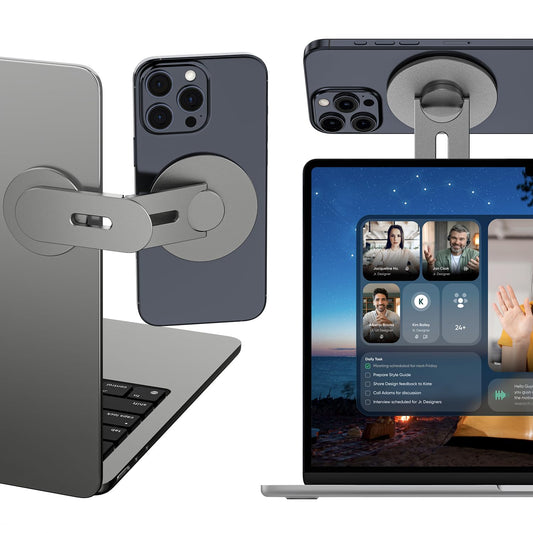 ALAFLY 5.61x2.23x0.34in 2025 Laptop PH-Gray Portable Magnetic Phone Holder