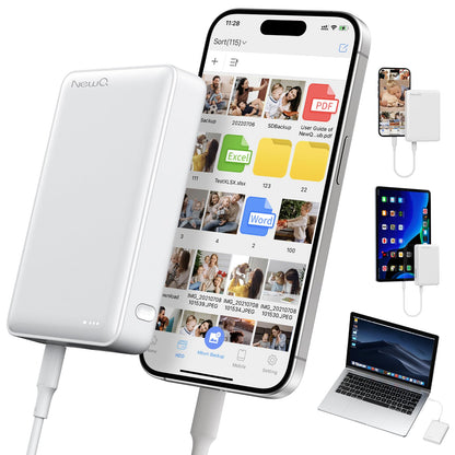 NEWQ 1TB H30 Portable External Hard Drive USB 2.0/3.0 5400RPM 2.5-Inch White