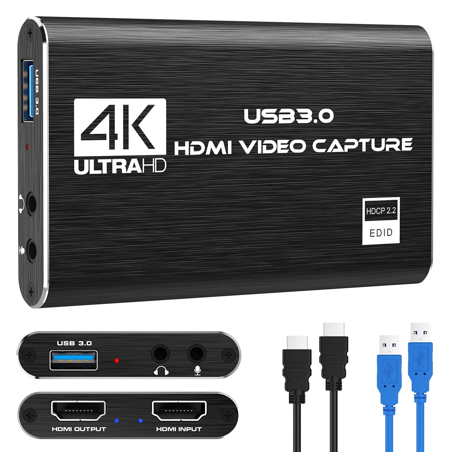 Rybozen 4K USB Capture Card V316B-FR 4K 60Hz AV Output Video Capture Device