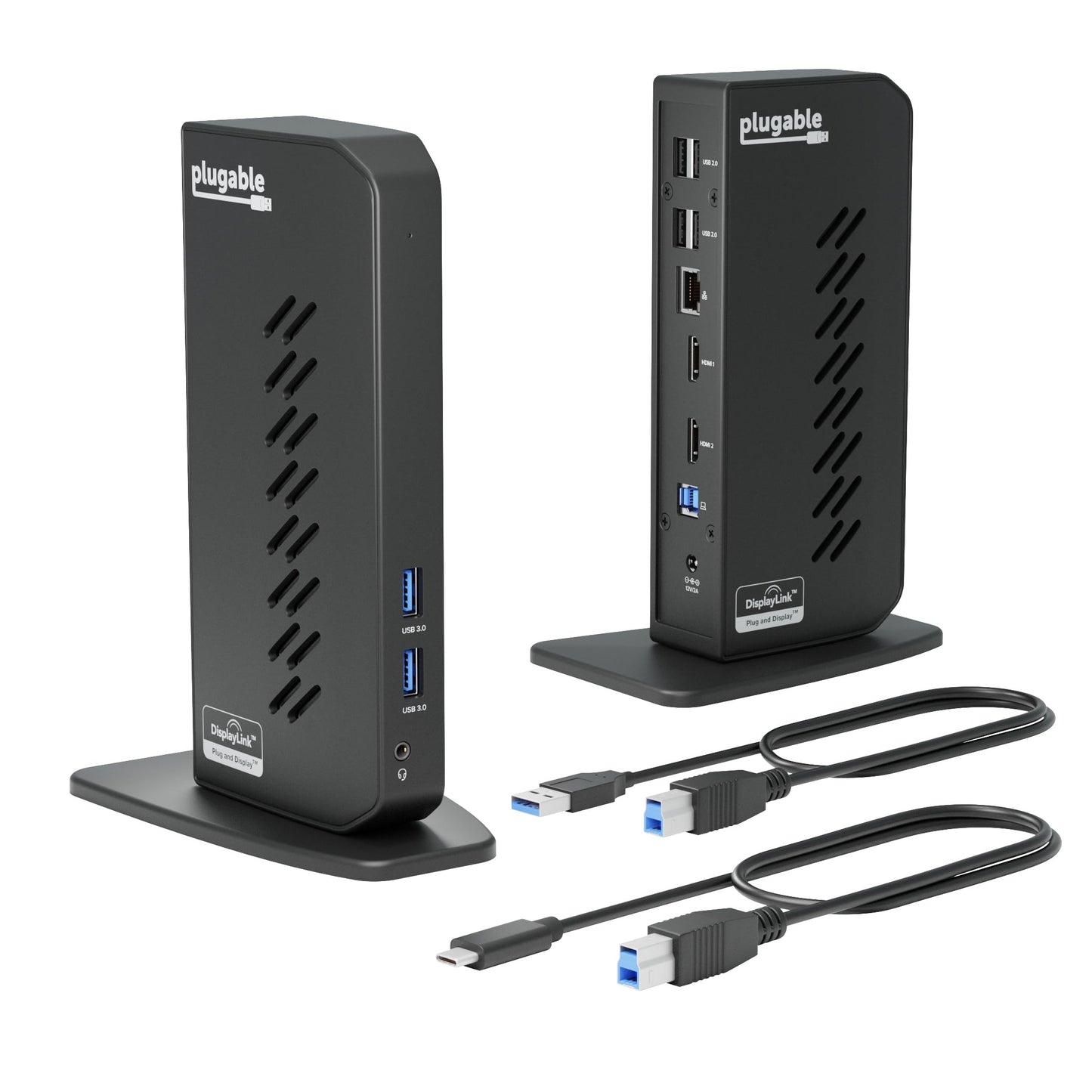 Plugable UD-3900Z USB 3.1 Dual HDMI Docking Station, 10 Ports, for macOS, Windows, ChromeOS
