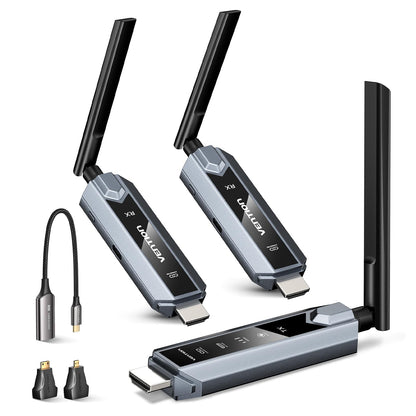 VENTION 393FT Wireless HDMI Transmitter and Receiver Kit, 4K Decoding, Up to 6 Displays, HDMI Connectivity
