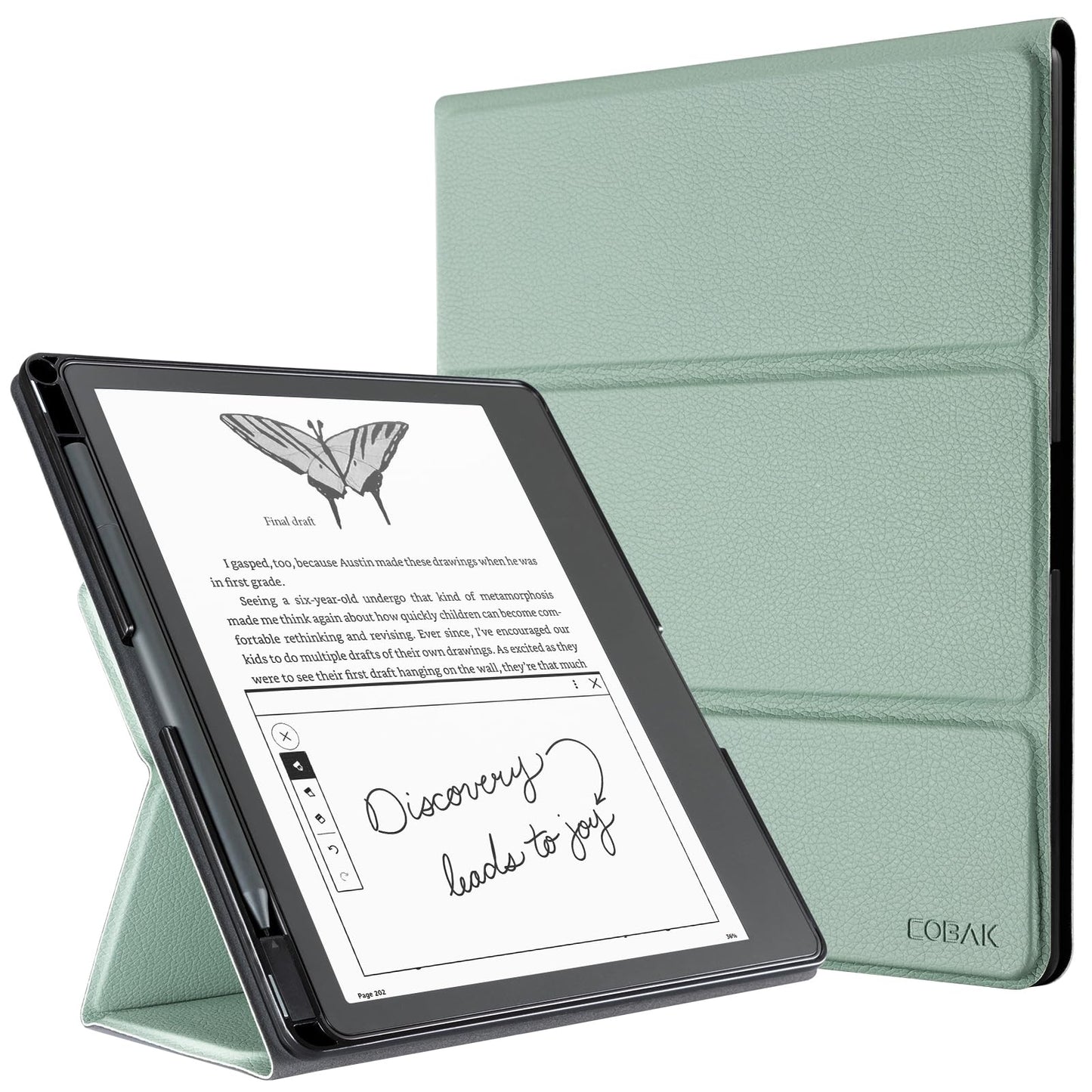 CoBak 10.2 Inch KSTF_Sage Green-240104-T Kindle Scribe Case