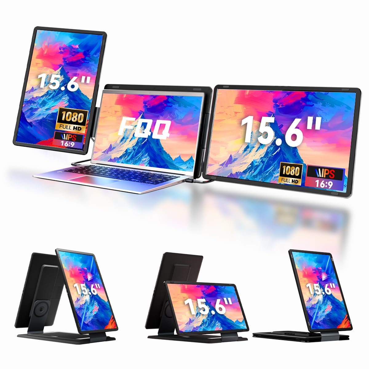 FQQ 15.6" S9H-Black FHD 1080p 60Hz LCD Monitor