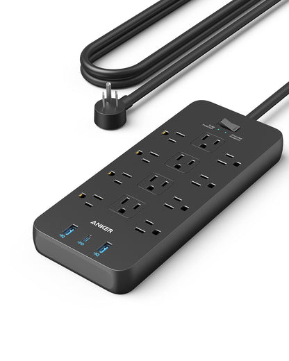 Anker 12 Outlet Power Strip A9192 120V Surge Protection and Fast Charging
