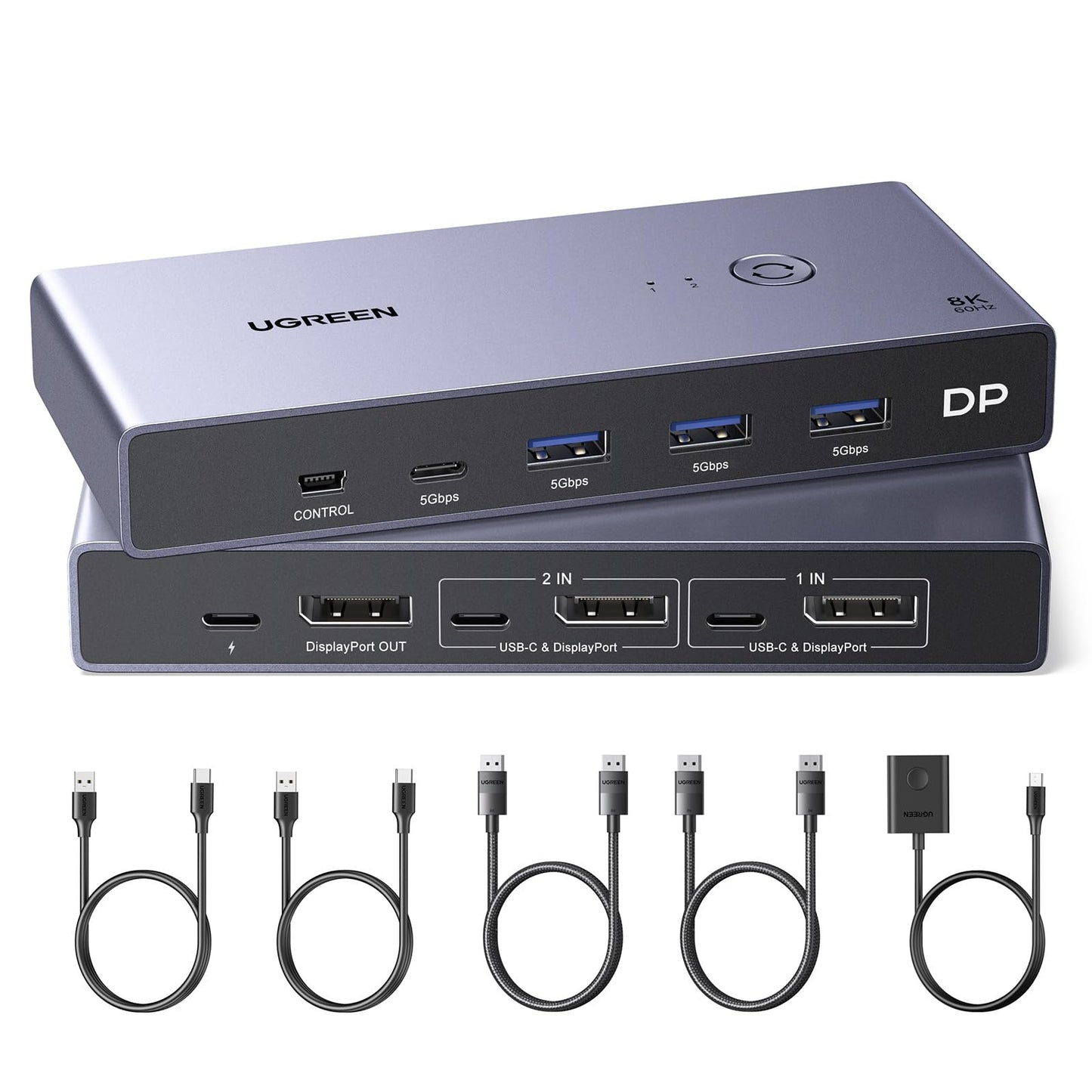 UGREEN 8K DisplayPort KVM Switch Model 25962