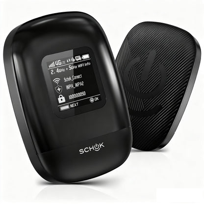 SCHOK 4G LTE Mobile Hotspot G1401 - Dual-Band Wi-Fi 802.11ac, 600Mbps Data Transfer, RouterOS, WPA2-PSK