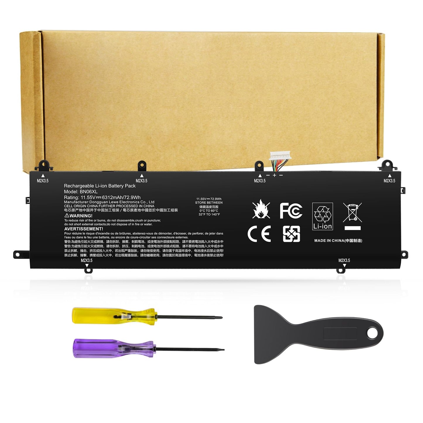Futurebatt BN06XL 11.55V Lithium Polymer Battery for HP Spectre X360 Series Laptops