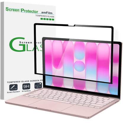 amFilm MacBook Neo 13-Inch Screen Protector MBN-13-GLS-BLK 13" 9H Tempered Glass