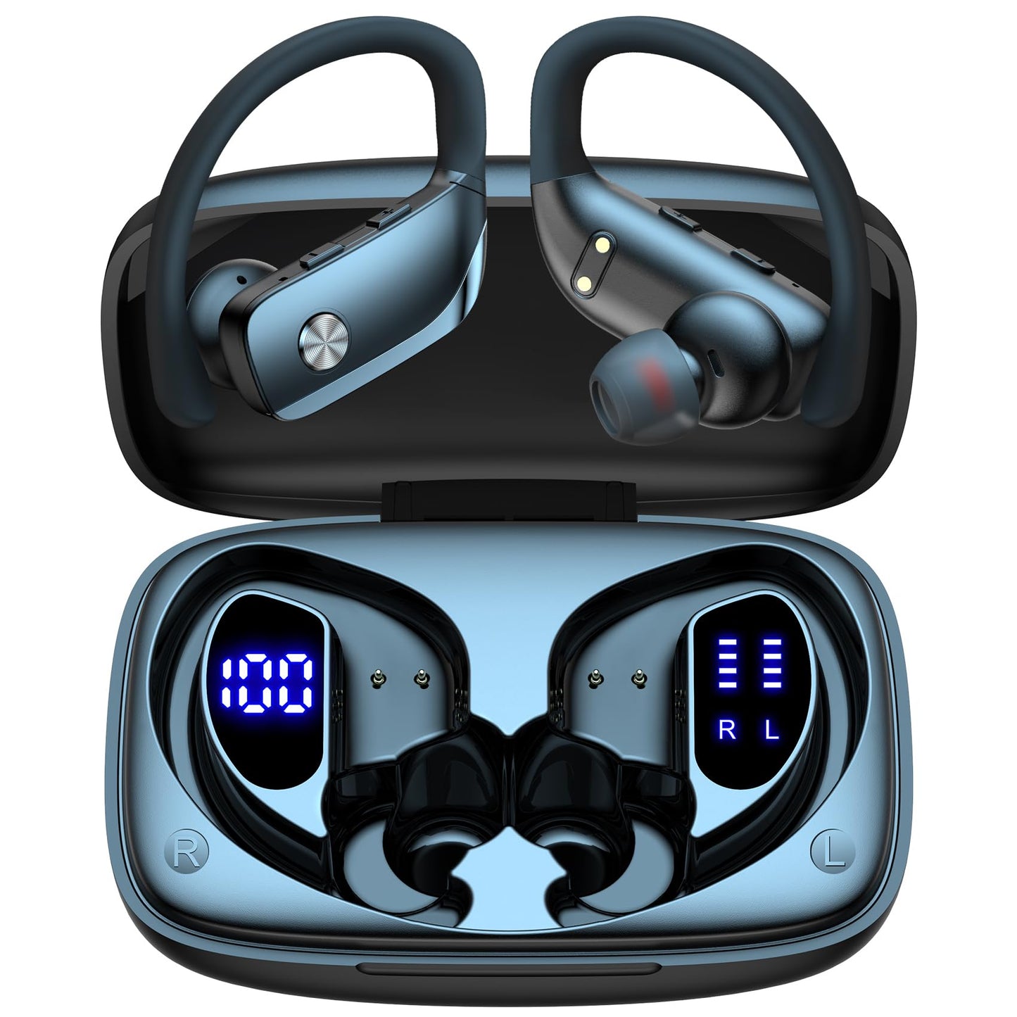 bmani T16 Wireless Earbuds Bluetooth 5.0 with Over-Ear Hooks and 80 Hours Playtime