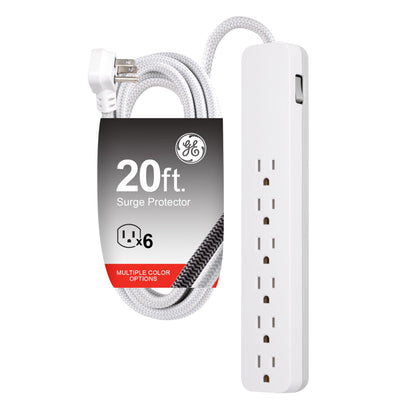 GE 6-Outlet Surge Protector 240 Volts 840 Joules Type B Power Strip 62941