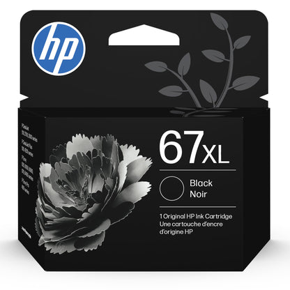 HP 67XL Black Ink Cartridge | High Yield | 240 Pages | Compatible with Select HP Printers