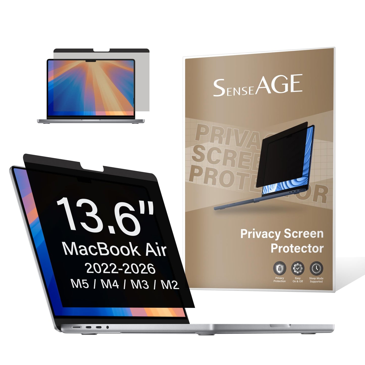 SenseAGE 13.6 inch SP-PVM-MA136RE-2022 Privacy Screen Filter Anti-Glare Anti-Blue Light