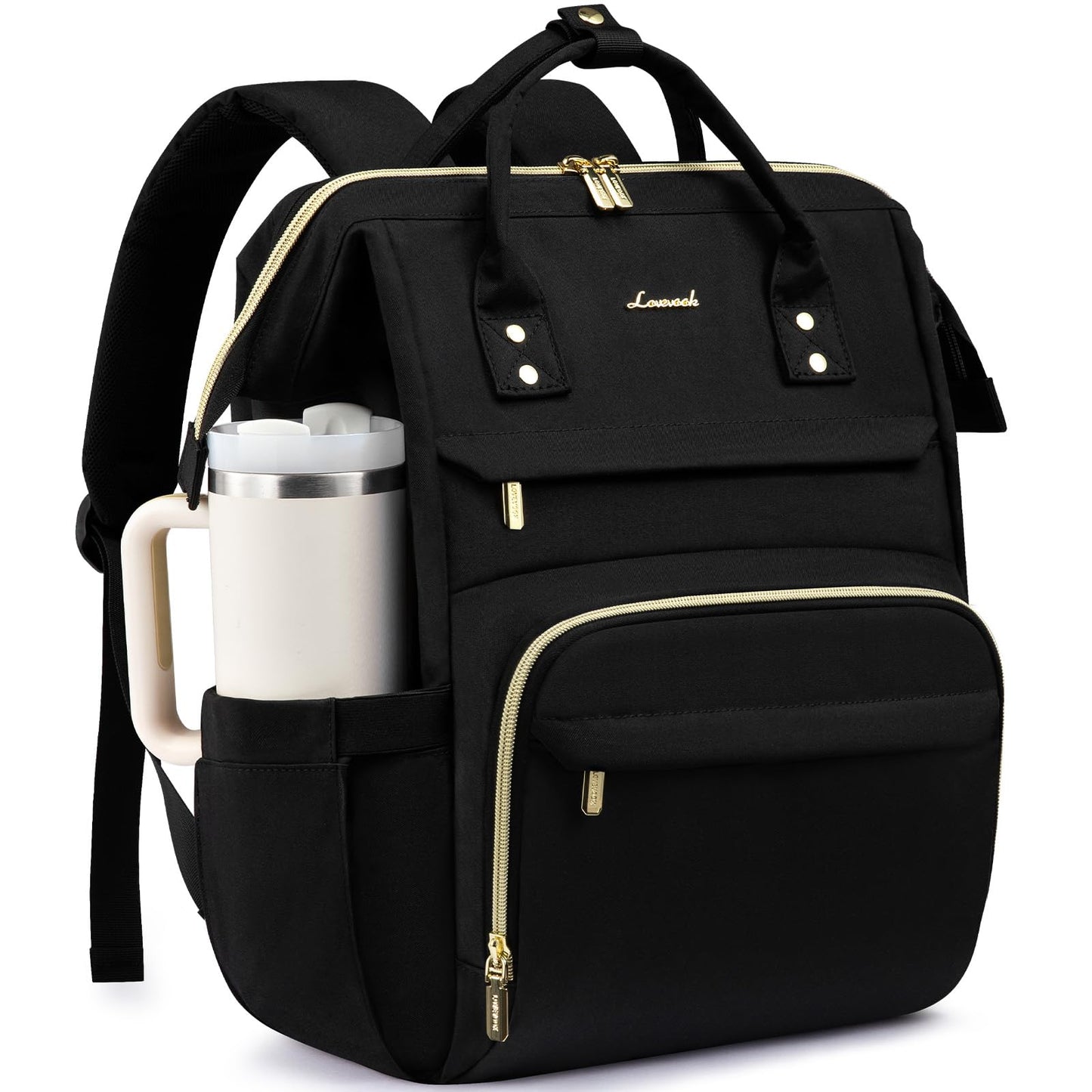 LOVEVOOK 15.6 inch Laptop Backpack Minimalist Black