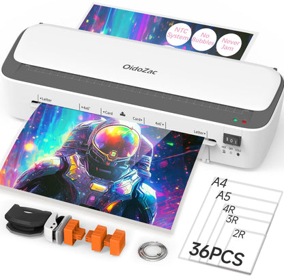 OidoZac 9 Inch Laminator Machine Model OidoZac-11in1 - 11 in 1 Laminating Capacity - Dual Roller System - Cold and Hot Laminating Options