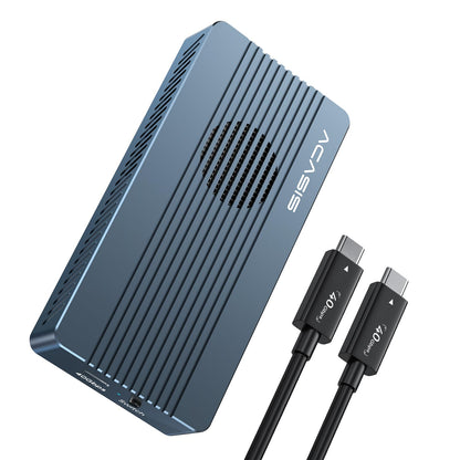 FREEGENE 8TB TBU405 PRO SSD Enclosure Thunderbolt 4/3, USB4, USB 3.2, Aluminum, Black