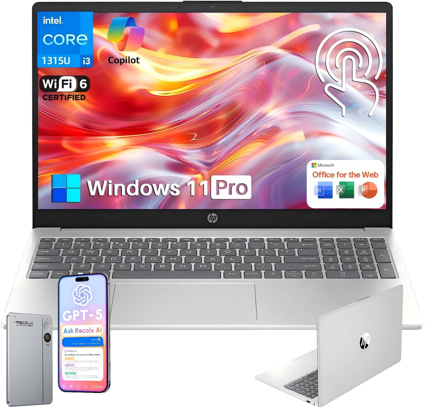 HP 15.6 inch Laptop, Model Number hp 15.6 1315, 1366 x 768 Pixels, LED, Clamshell