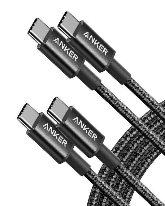 Anker USB Type C Cable 72 Inches 60W 3A 5Gbps Male-to-Female USB C to USB C Cable