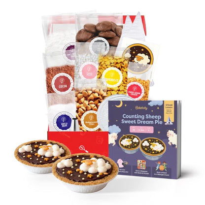 Baketivity 1 Ounce Counting Sheep Sweet Dream Pie Kids Baking Kit Pastry Baking Mix