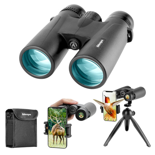 Adorrgon 12x42 889268 Binoculars 12x Magnification 42mm Objective Lens Roof Prism Binoculars