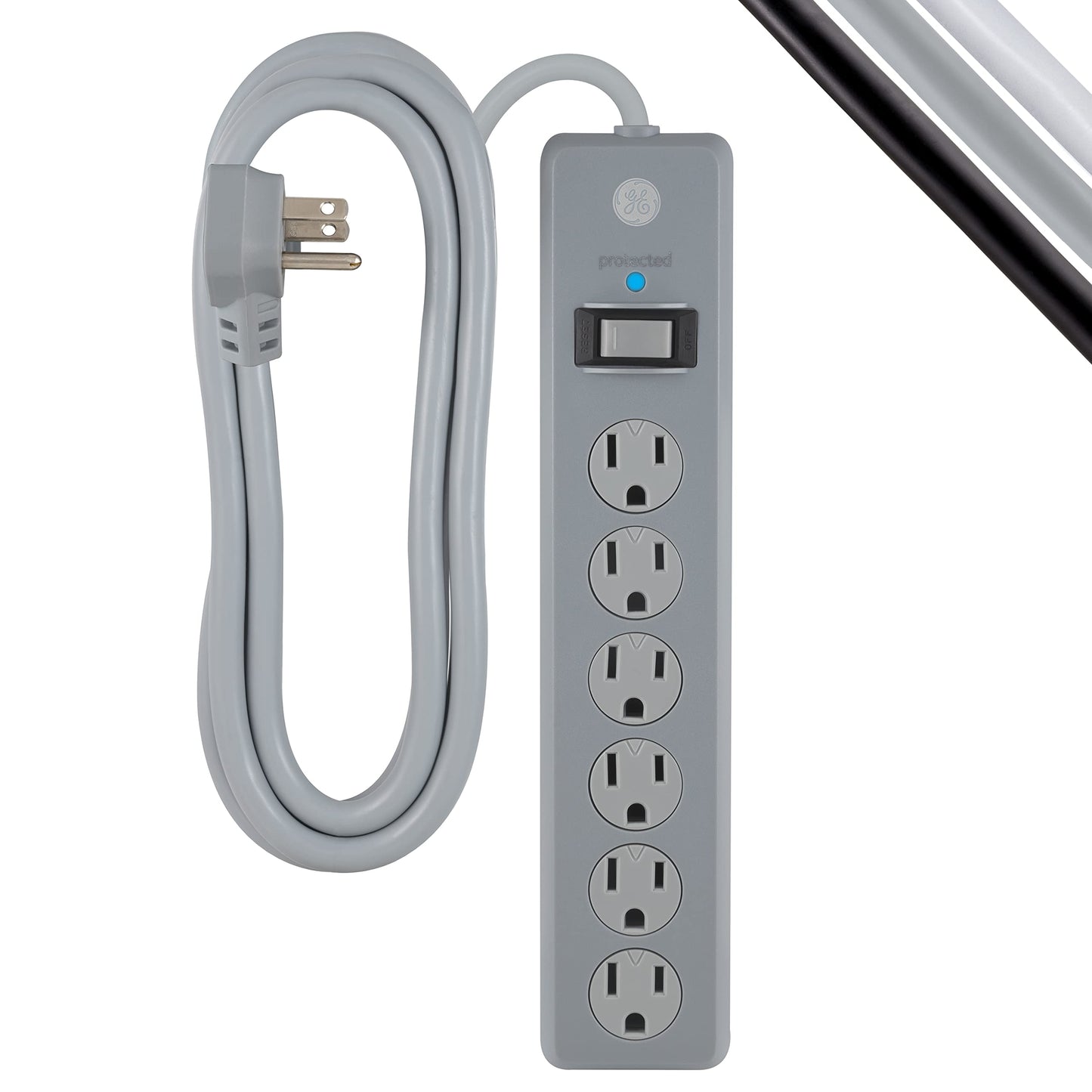 GE 6-Outlet 120V Surge Protector with 8 Ft Cord Model 61344