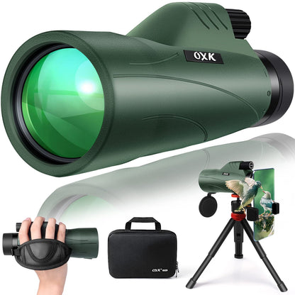 OXK 12x56 12x56 Monocular Manual Focus Prism Fixed Mount Fully Multi-Coated