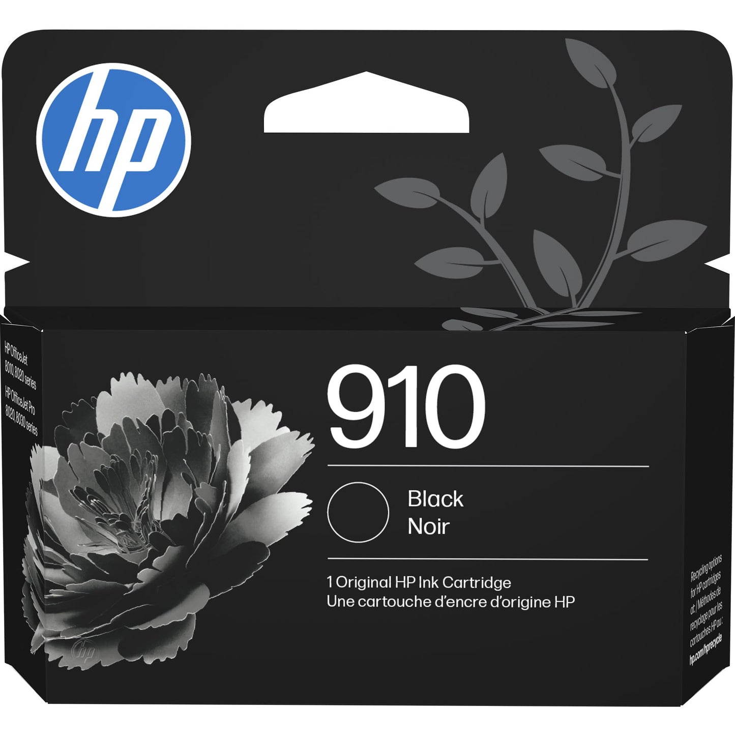 HP 910 Black Ink Cartridge 3YL61AN for OfficeJet 8010/8020, Pro 8020/8030 Series