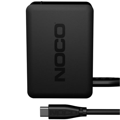 NOCO 65W U65 USB-C Charger, 110-240VAC, 50-60Hz, 2 Amps, Wall Mount, Type A/C/G/I, 1 Port