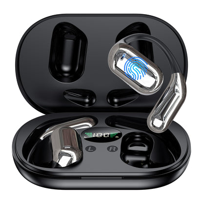 Mosyxe Q16AI Wireless Translation Earbuds Bluetooth 5.4 Open Ear Black