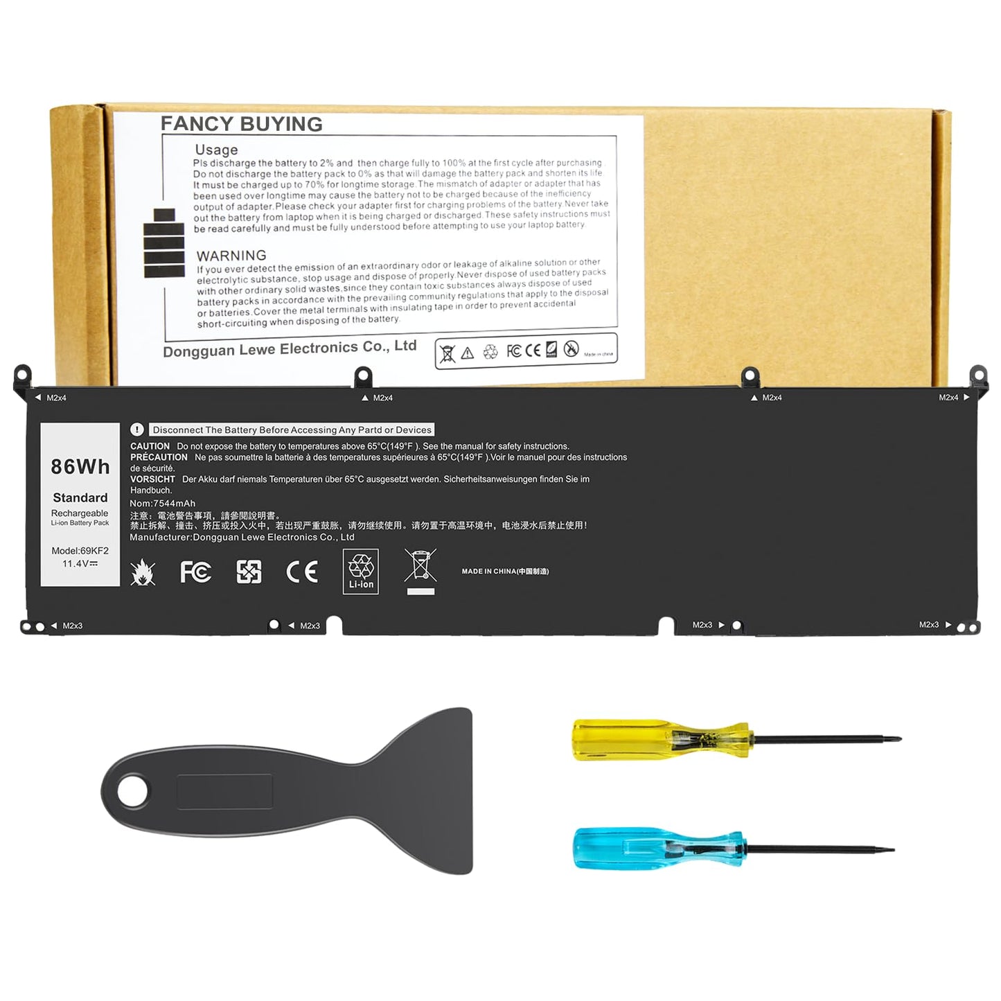 Fancy Buying 86Wh 69KF2 Lithium Polymer Rechargeable Battery 11.4V Laptop Batteries