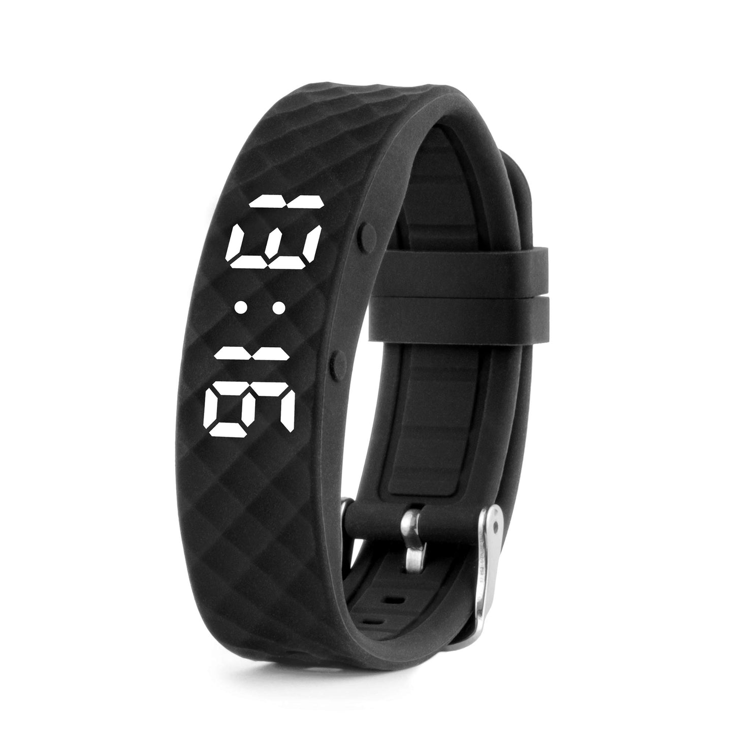 Tabtime Black Small Vibrating Watch Automatic Battery Powered Digital Alarm