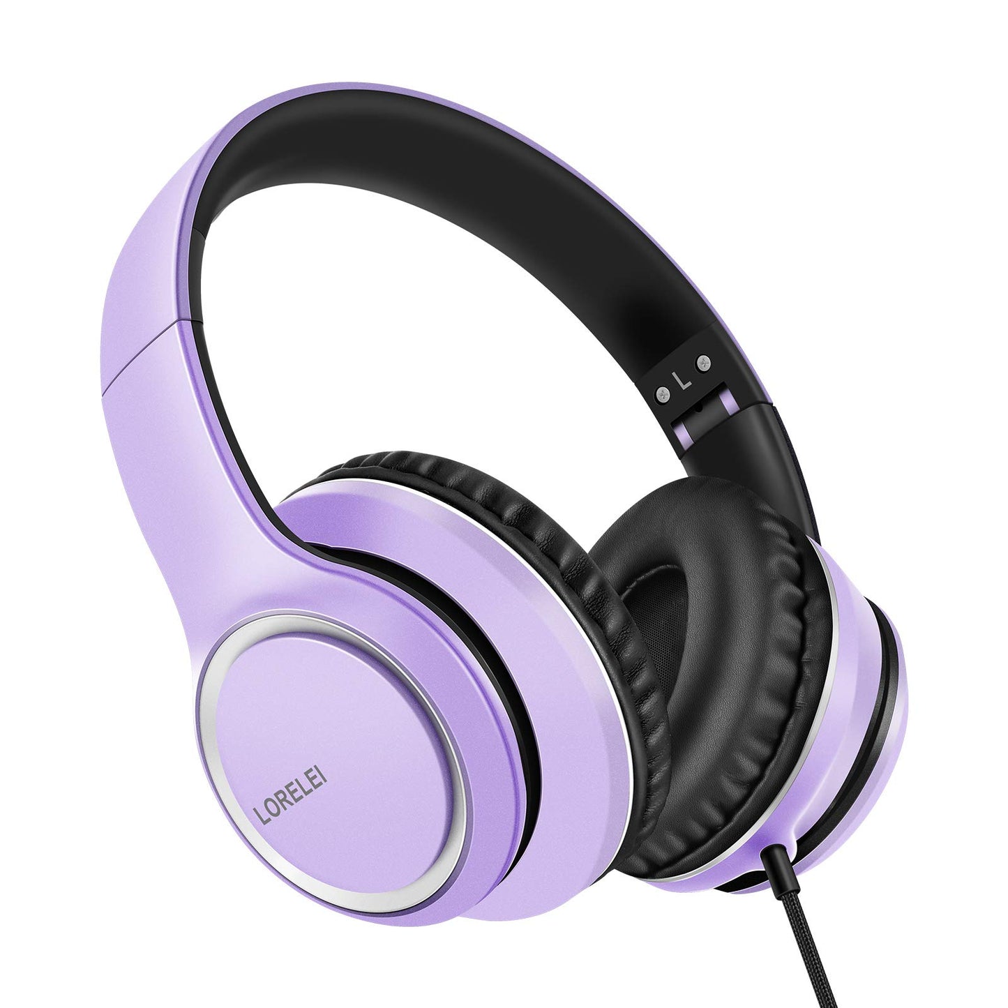 LORELEI X8 Over-Ear Wired Headphones 40mm Dynamic Driver, 20 Hz to 20 kHz Frequency Range, Dark Purple