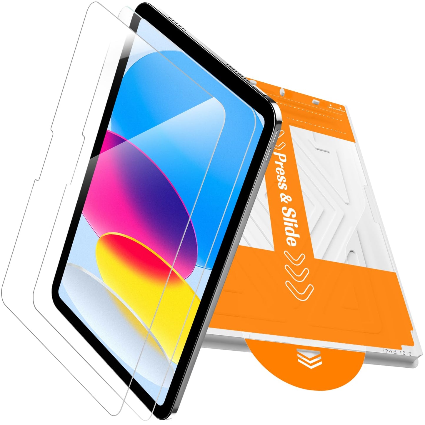 PandaShield 2 Pack Tempered Glass Screen Protector for iPad (A16) 11th/10th Gen 9H Glossy
