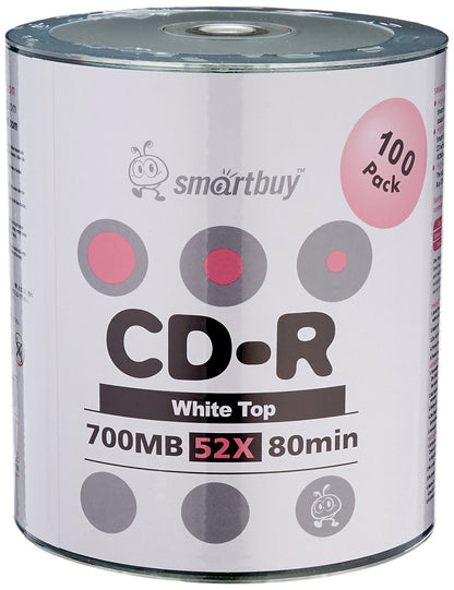 Smartbuy 100-Disc 700MB 52x CD-R Data Recordable Media
