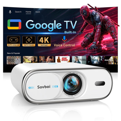Sovboi E30Max Portable Projector 1080P 4K Support LCD Projector 35000 Lumen