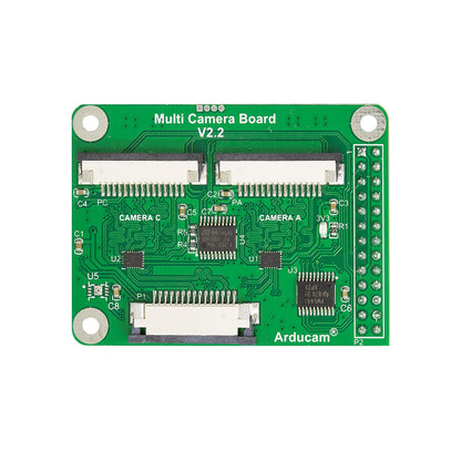 Arducam Multi Camera Adapter Module V2.2 Compatible with Raspberry Pi 5, 4B, V3, 8MP IMX219, 12MP IMX477