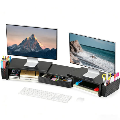 Spacrea 40.6 x 9.3 x 4.3 Inches SP-D1-2 Dual Monitor Stand Riser Metal Organizer