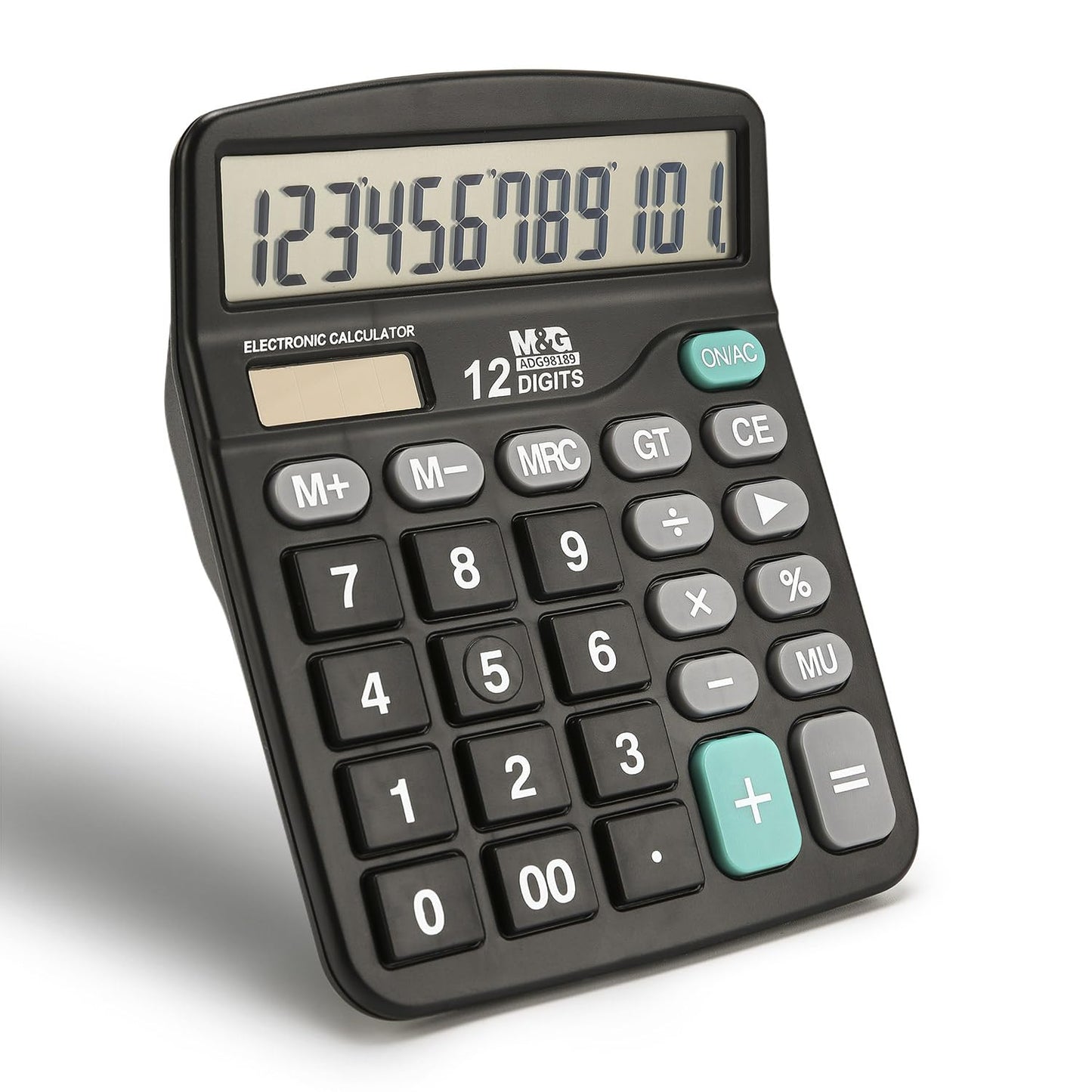 M&G 5.7" x 4.72" ADG98189 Standard Function LCD Calculator with Battery and Solar Power