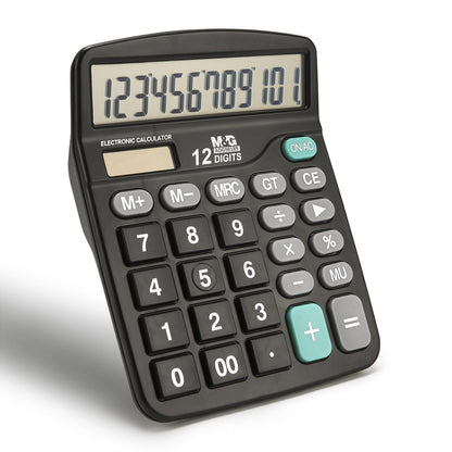 M&G 5.7" x 4.72" ADG98189 Standard Function LCD Calculator with Battery and Solar Power