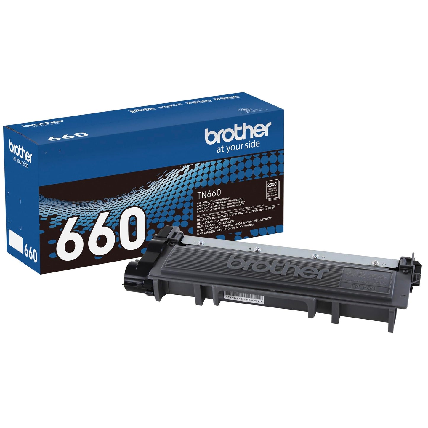 Brother TN660 High-Yield Toner Cartridge, Black, Page Yield 2600, 1 Pack