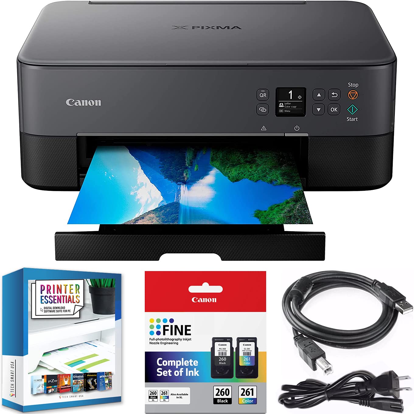 Canon PIXMA TS6420a Inkjet All-in-One Printer - 4800 x 1200 dpi - Wireless Connectivity - 15.9" W x 12.5" D x 5.9" H