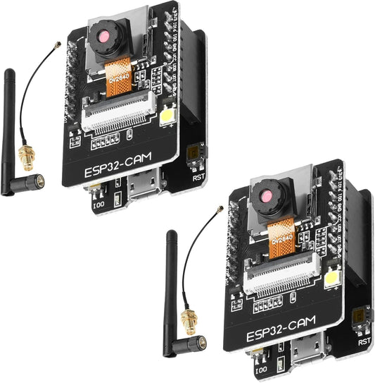 Aideepen 2-Pack ESP32 CAM Development Board 512KB Memory 240MHz Dual Core Microcontroller FreeRTOS