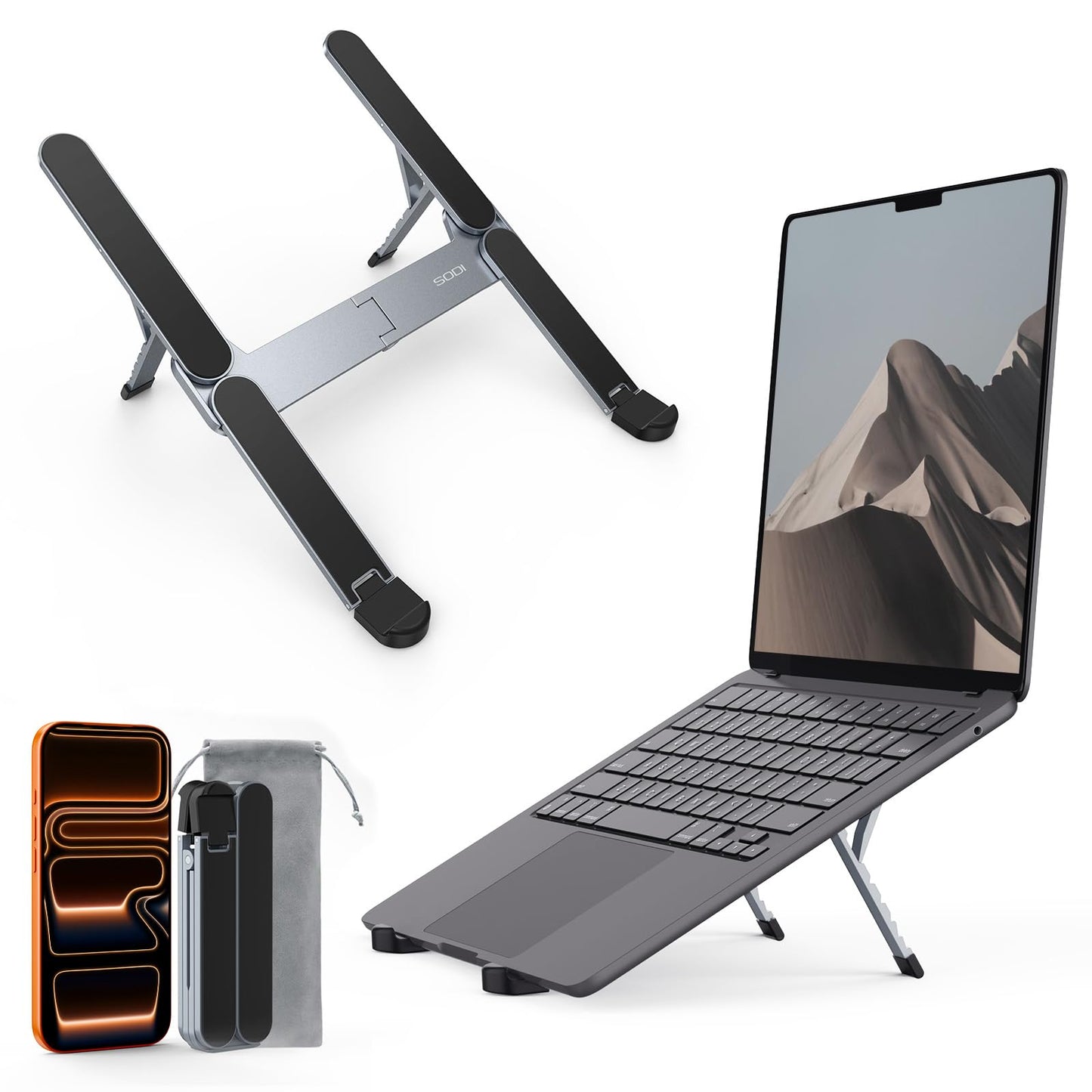SODI 314 Lightweight Adjustable Laptop Stand Compatible with 10-15.6" Laptops