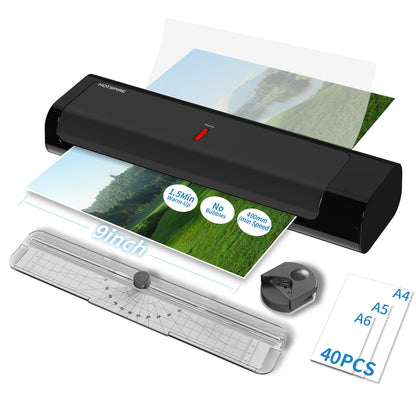 HOTSPIRE 1.0 Count Thermal Laminator A4 & Letter Size 15.75 FPM Dual-Roller Laminating Machine