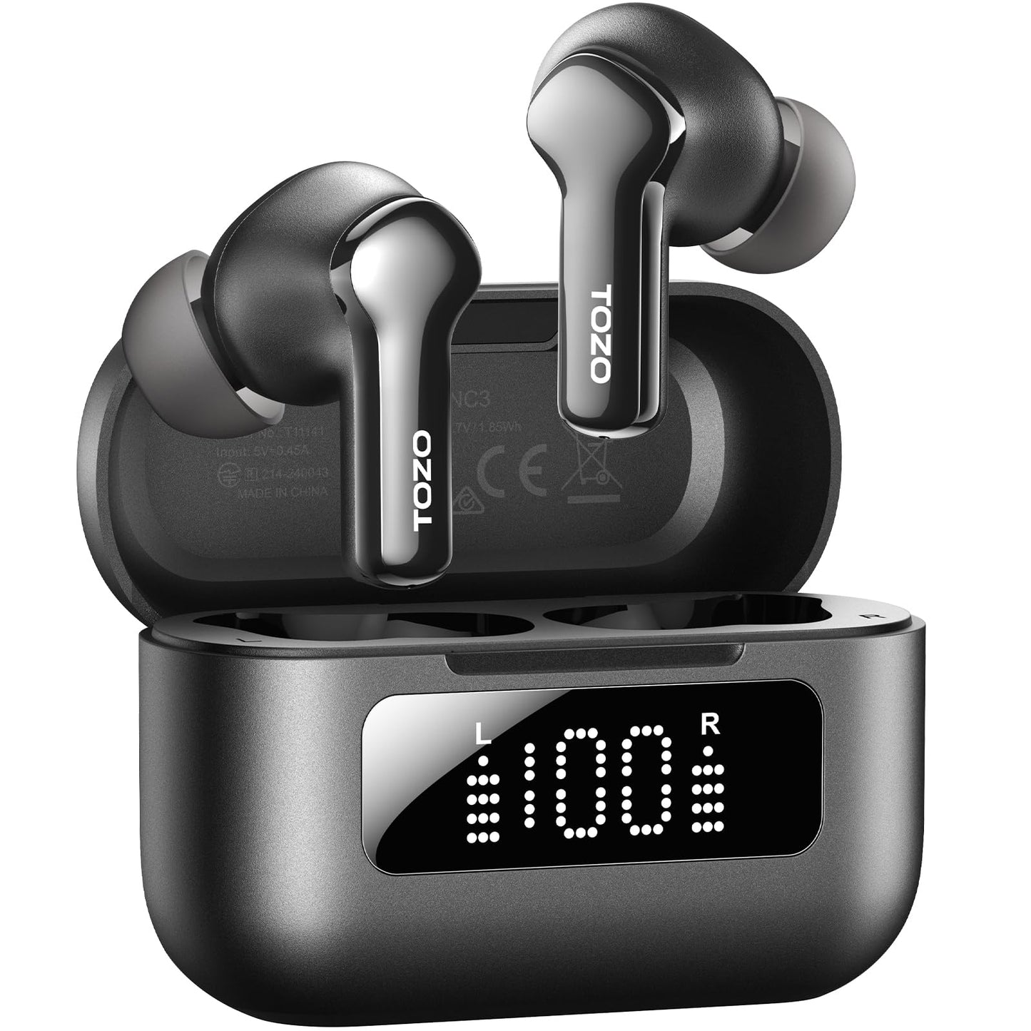 TOZO NC3 Wireless Earbuds Model T11141 with Active Noise Cancelling and ENC Microphone