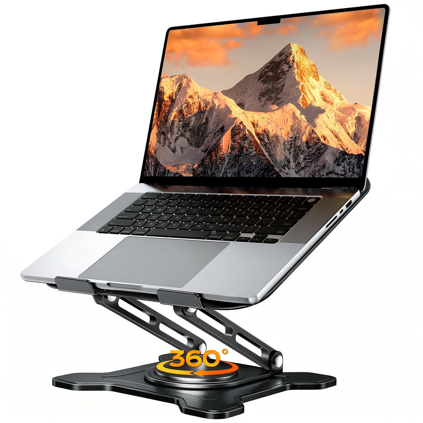 JCZT Tower Laptop Stand NH02Pro Black Adjustable 360° Rotating Durable Metal